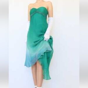 Laundry By Shelli Segal Teal Silk Dress size 6